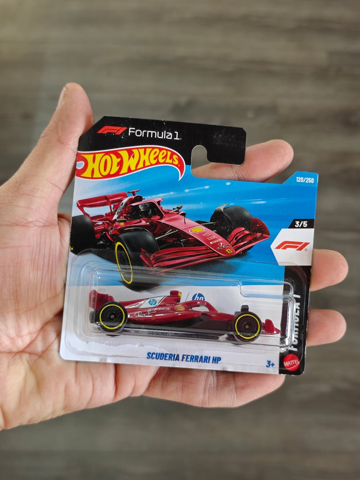 Hot Wheels Scuderia Ferrari HP Formula 1 Car (Imported - Short Card) - Kinder Logs