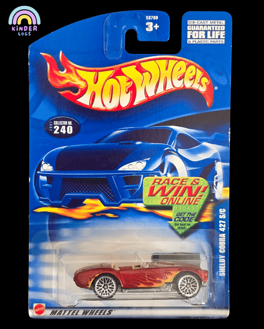 Hot Wheels Shelby Cobra 427 S/C - Collector No. 240 - Kinder Logs