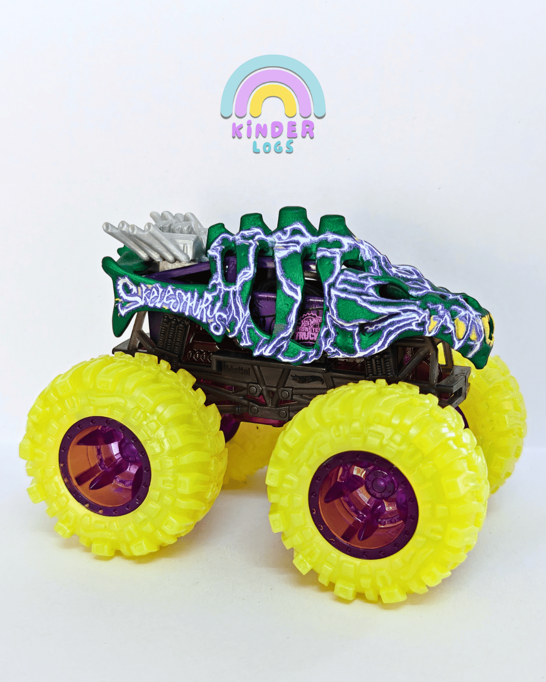 Hot Wheels SKELEOSAURUS Monster Truck (Uncarded - New) - Kinder Logs