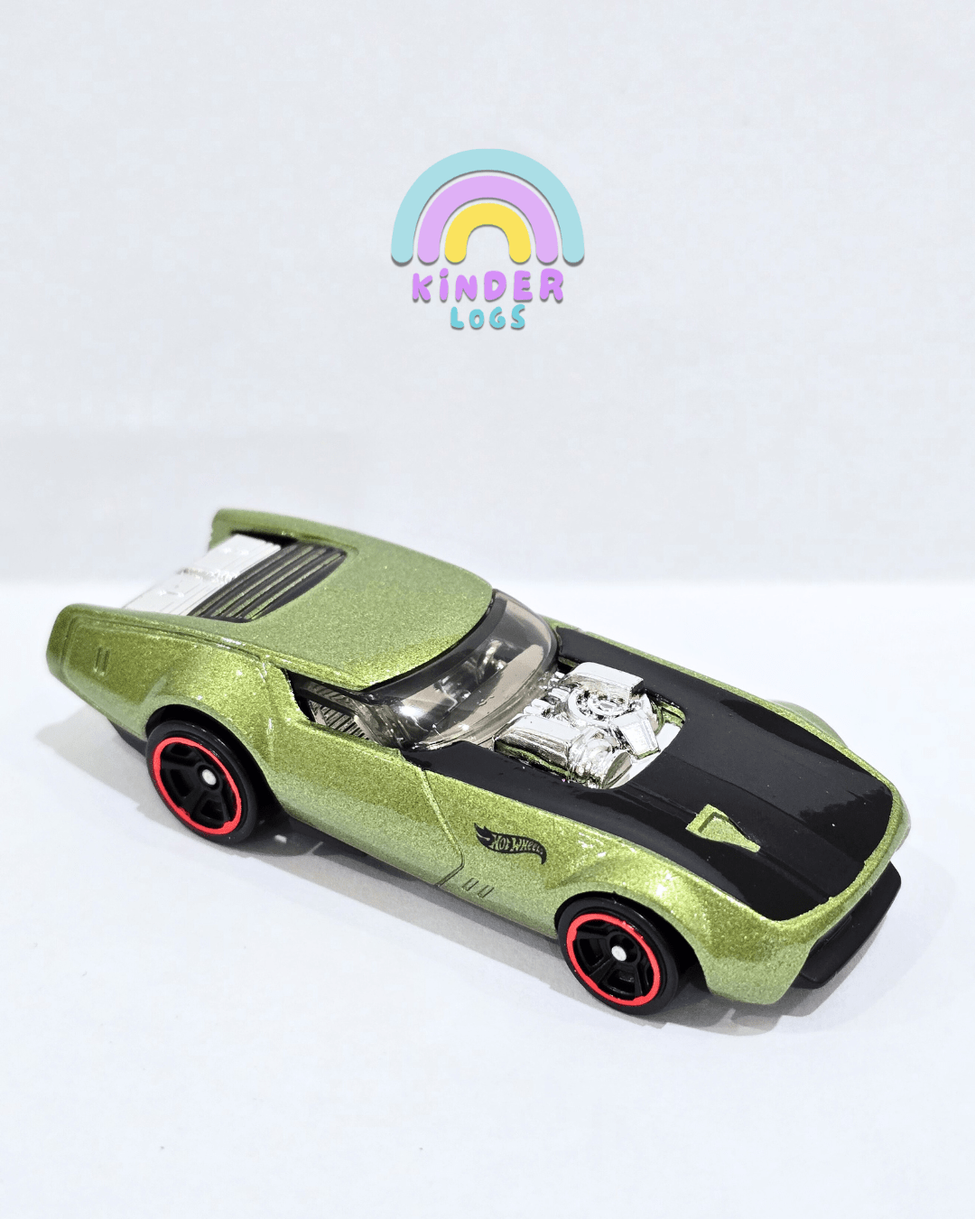 Hot Wheels Slide - Burn - Green (Uncarded) - Kinder Logs