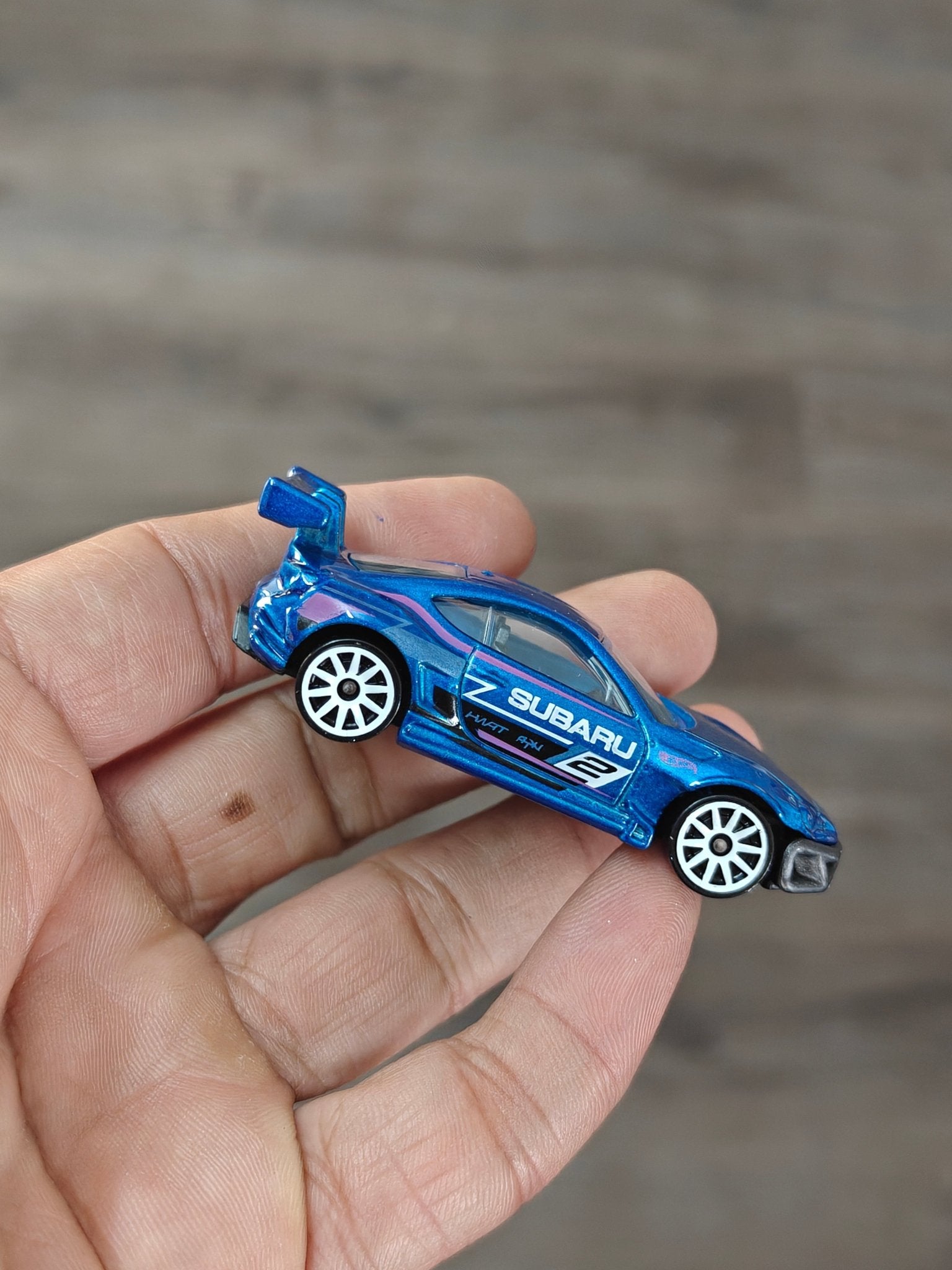 Hot Wheels Subaru BRZ - Blue Imported (Uncarded - New) - Kinder Logs