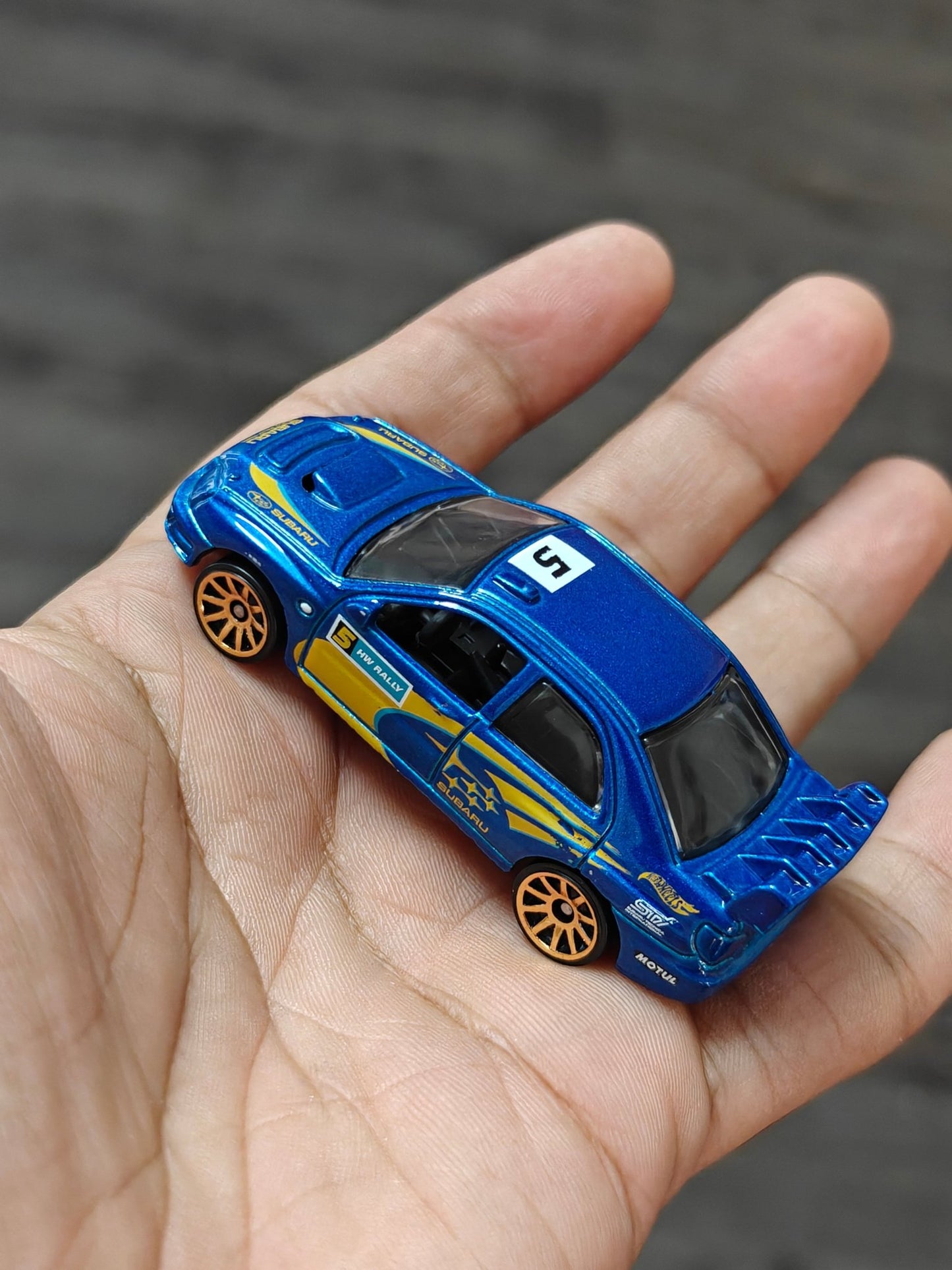 Hot Wheels Subaru Impreza WRX - Blue (Uncarded - New) - Kinder Logs