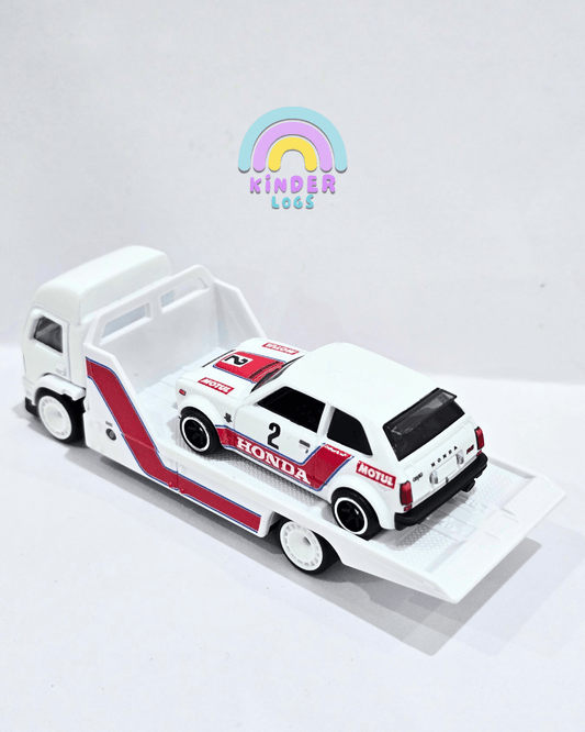 Hot Wheels Team Transport Aero Lift & 1973 Honda Civic Custom (Uncarded) - Kinder Logs