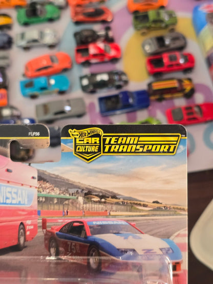 Hot Wheels Team Transport Euro Hauler and 1994 Nissan 300 ZX GTS - Kinder Logs