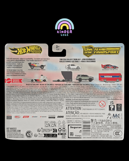 Hot Wheels Team Transport Euro Hauler and 1994 Nissan 300 ZX GTS - Kinder Logs