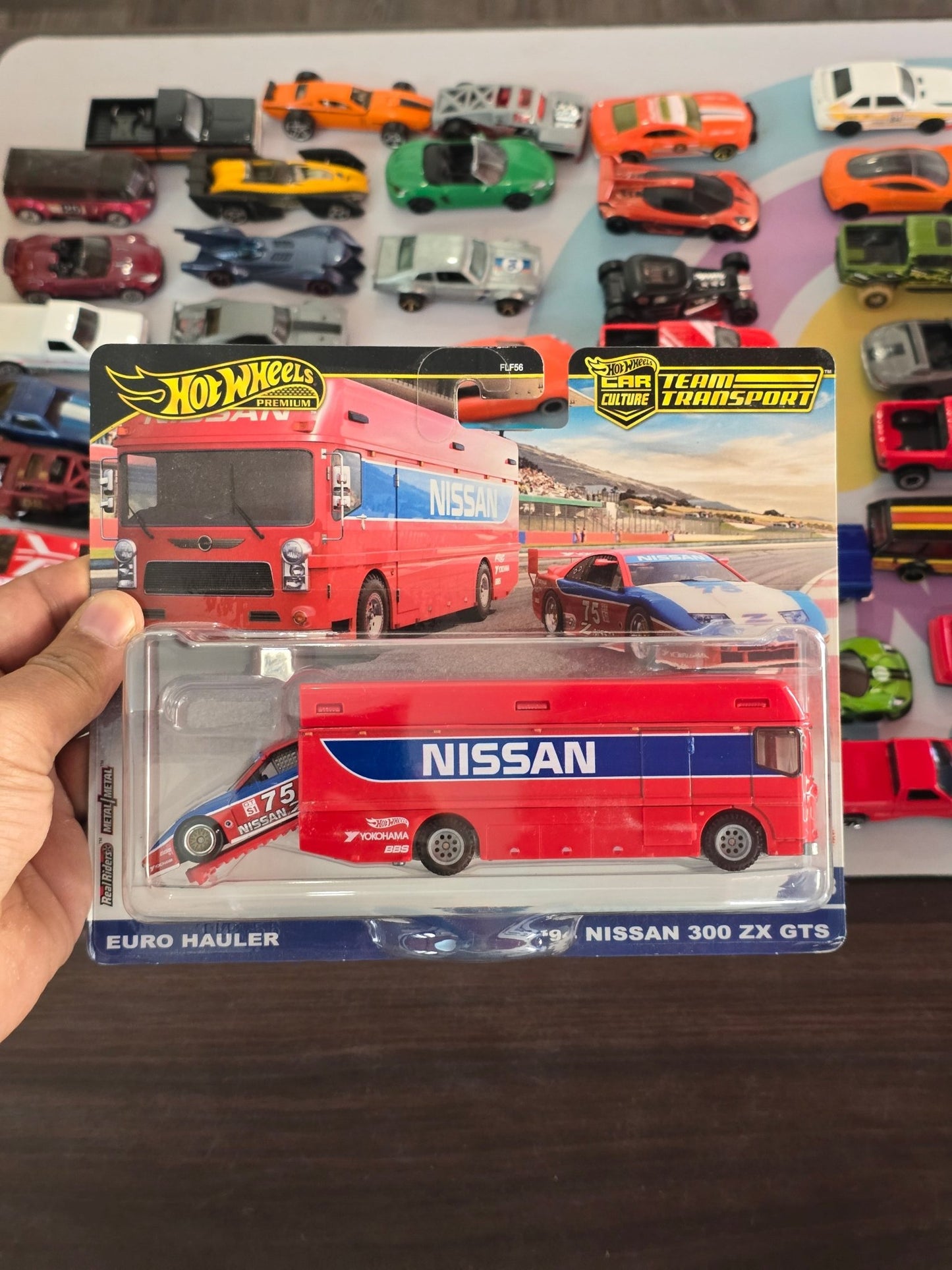 Hot Wheels Team Transport Euro Hauler and 1994 Nissan 300 ZX GTS - Kinder Logs