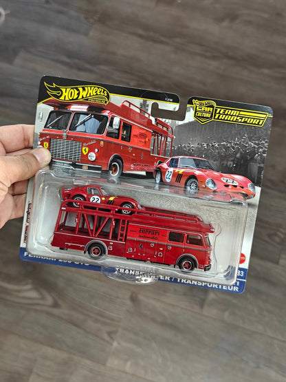 Hot Wheels Team Transport Ferrari 250 GTO & Fiat 642 RN2 Bartoletti - Kinder Logs