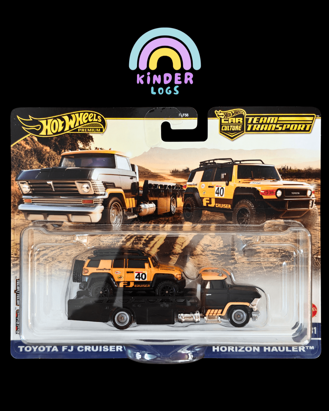 Hot Wheels Team Transport Horizon Hauler and Toyota FJ Cruiser (Imported) - Kinder Logs