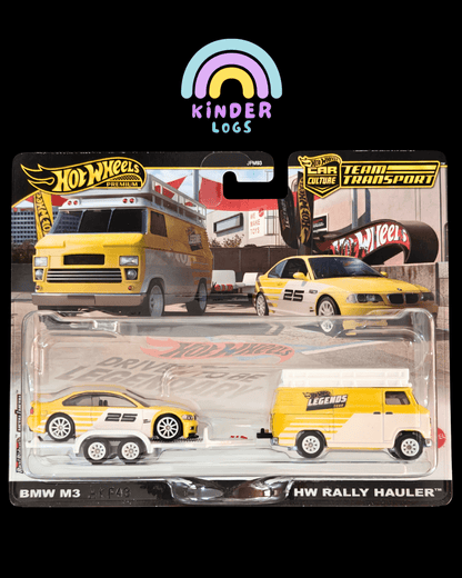 Hot Wheels Team Transport HW Rally Hauler and BMW M3 (Imported) - Kinder Logs