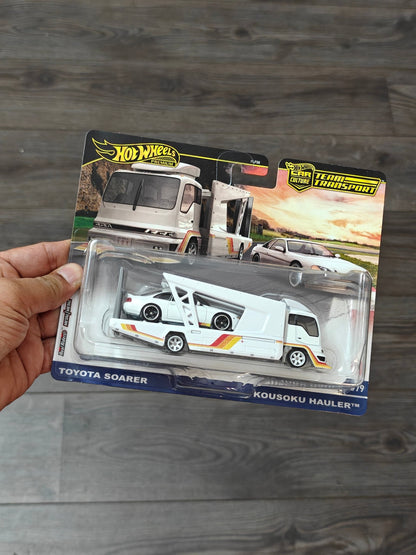 Hot Wheels Team Transport Kousoku Hauler and Toyota Soarer (Imported) - Kinder Logs