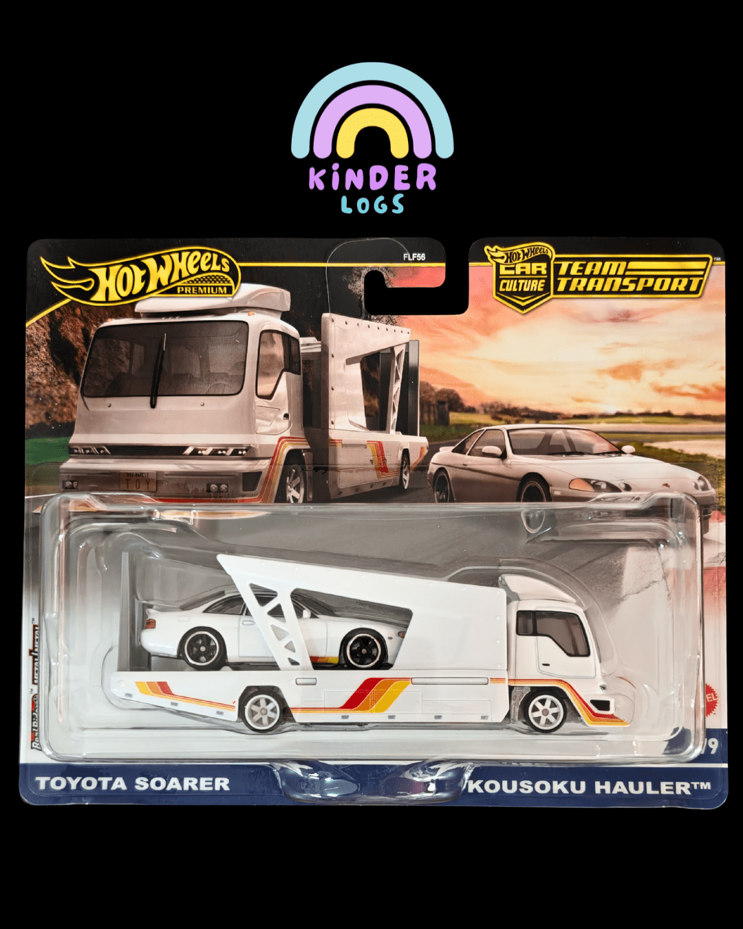 Hot Wheels Team Transport Kousoku Hauler and Toyota Soarer (Imported) - Kinder Logs