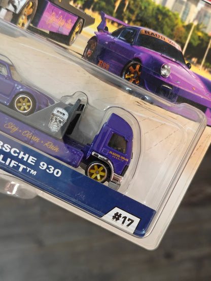 Hot Wheels Team Transport RWB Porsche 930 Aero Lift 17 (2020 Indian Card) - Kinder Logs