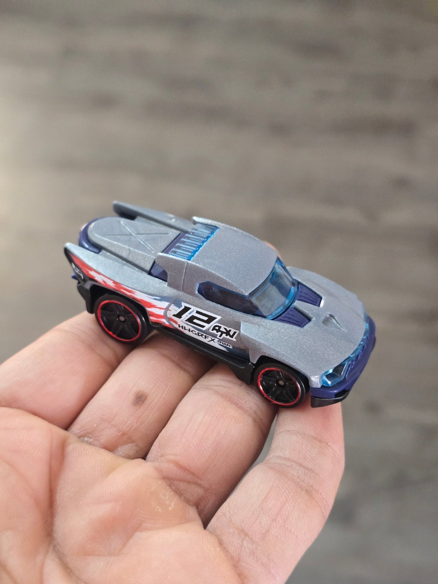 Hot Wheels Terra Tracktyl - Grey (Uncarded - New) - Kinder Logs