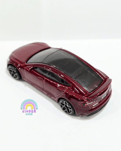 Hot Wheels Tesla Model S Plaid - Red (Uncarded) - Kinder Logs