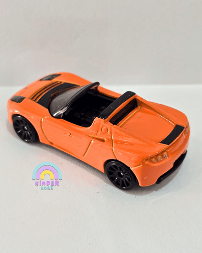 Hot Wheels Tesla Roadster - Orange (Uncarded) - Kinder Logs