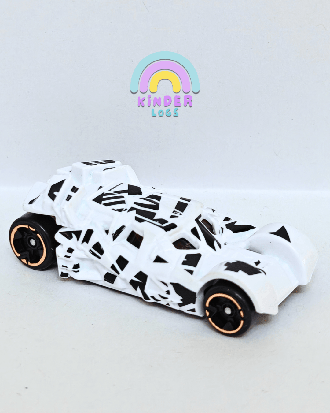 Hot Wheels 'The Dark Knight' Batmobile - White (Uncarded - New) - Kinder Logs