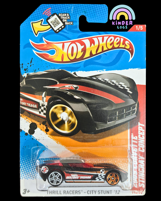 Hot Wheels Thrill Racers 2009 Corvette Stingray (Imported) - Kinder Logs