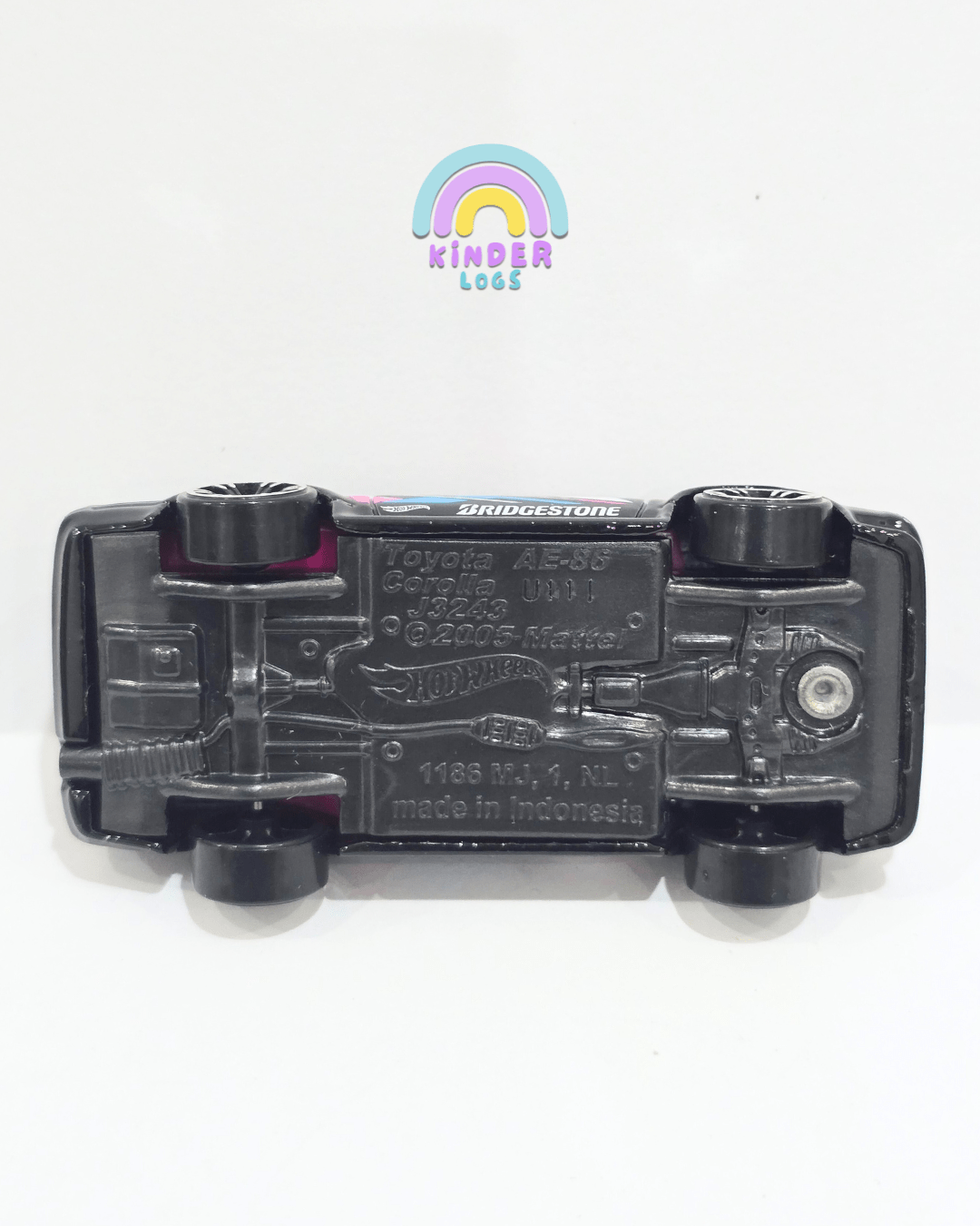 Hot Wheels Toyota AE86 Corolla Neon Speeders - Black (Uncarded) - Kinder Logs