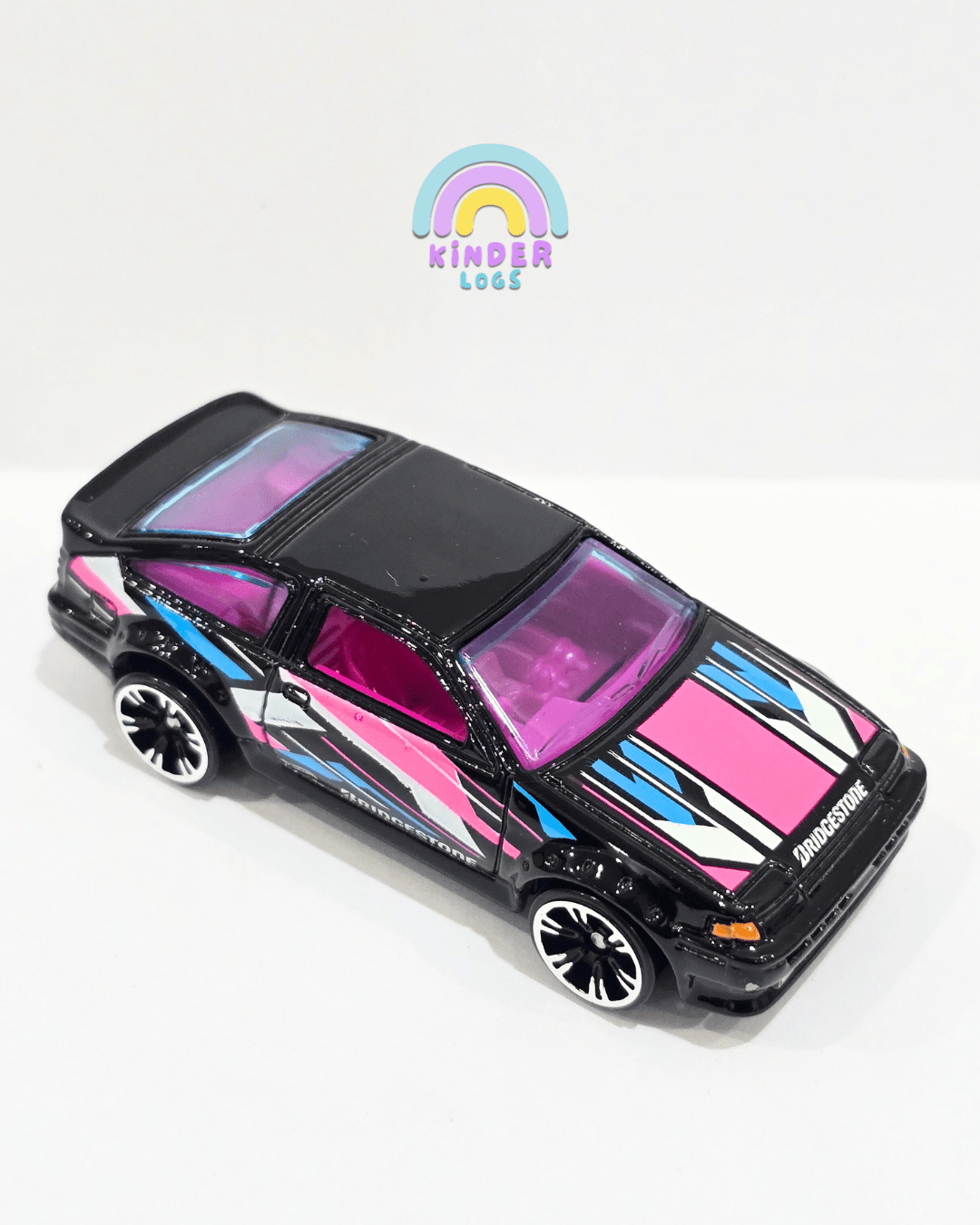 Hot Wheels Toyota AE86 Corolla Neon Speeders - Black (Uncarded) - Kinder Logs