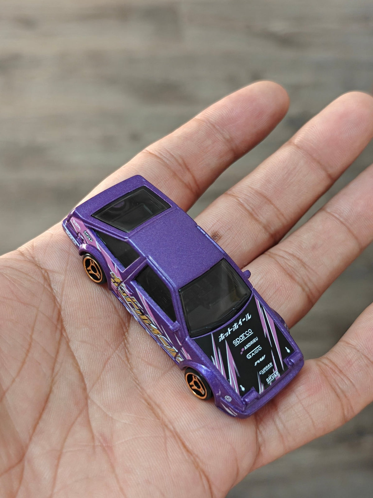 Hot Wheels Toyota AE86 Sprinter Trueno - Purple (Uncarded - New) - Kinder Logs