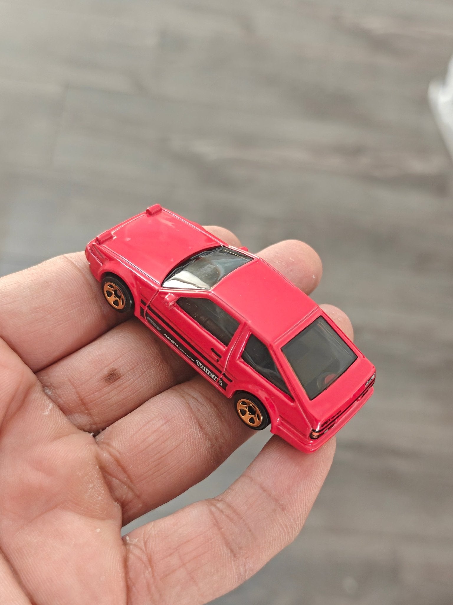 Hot Wheels Toyota AE86 Sprinter Trueno - Red (Uncarded - New) - Kinder Logs