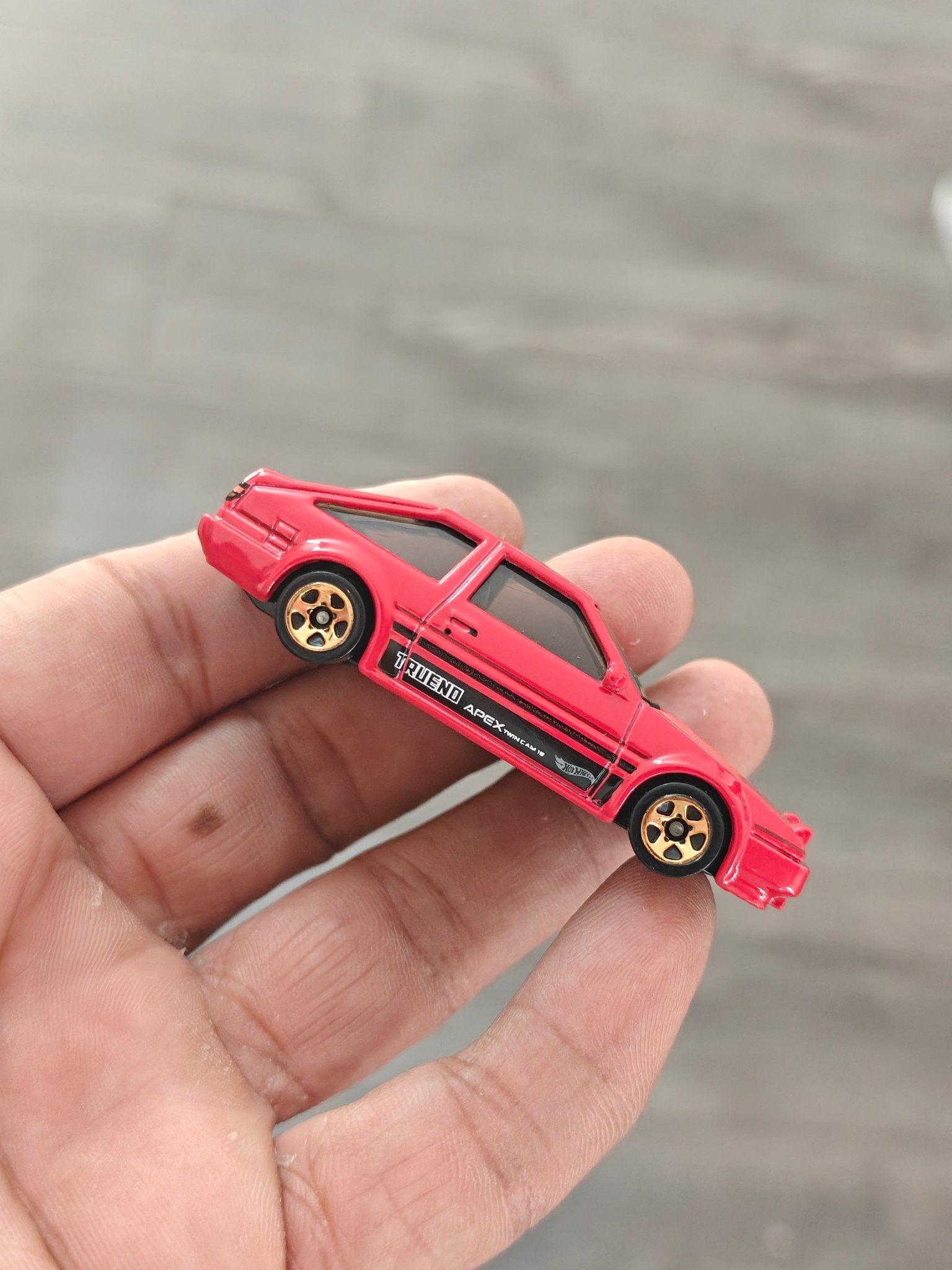 Hot Wheels Toyota AE86 Sprinter Trueno - Red (Uncarded - New) - Kinder Logs