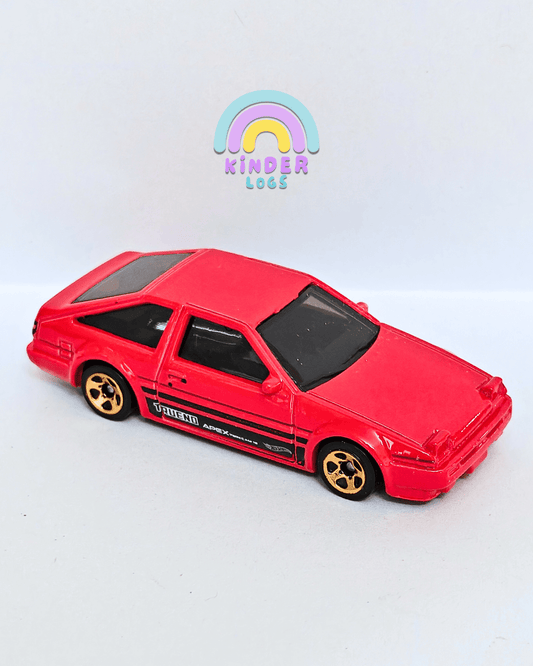 Hot Wheels Toyota AE86 Sprinter Trueno - Red (Uncarded - New) - Kinder Logs