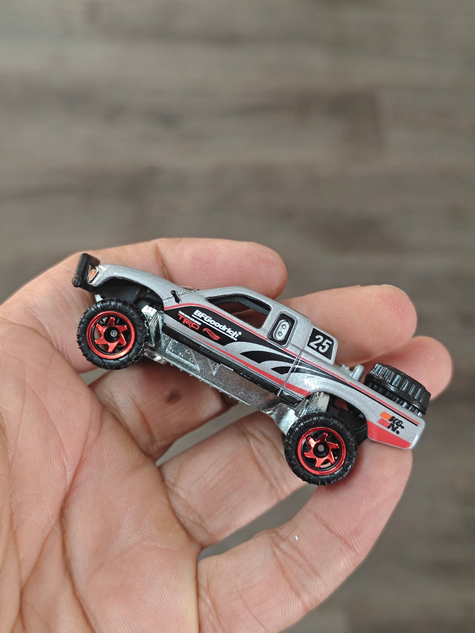 Hot Wheels Toyota Off - Road Truck - Silver Series (Uncarded - New) - Kinder Logs