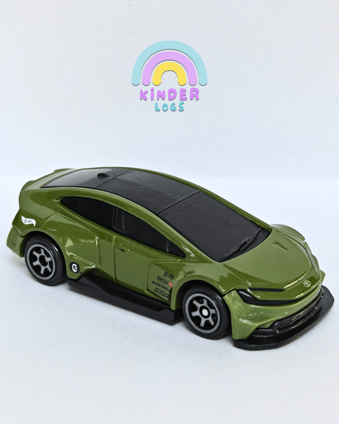 Hot Wheels Toyota Prius Custom - Army Green (Uncarded - New) - Kinder Logs