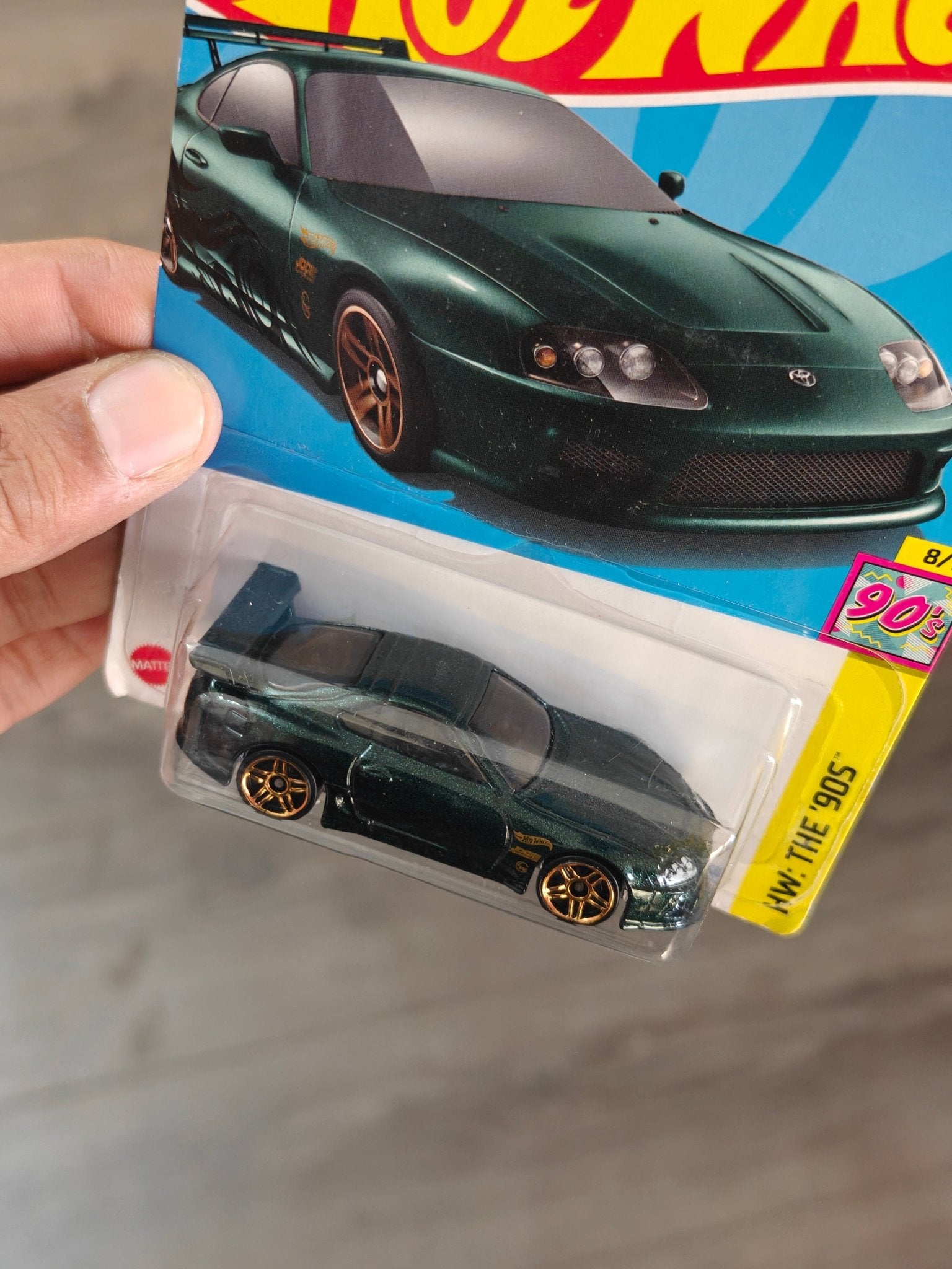Hot Wheels Toyota Supra - Dark Green (Imported) - Kinder Logs
