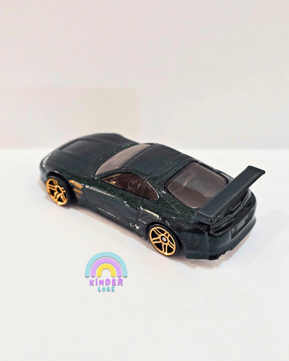 Hot Wheels Toyota Supra - Dark Green (Uncarded) - Kinder Logs