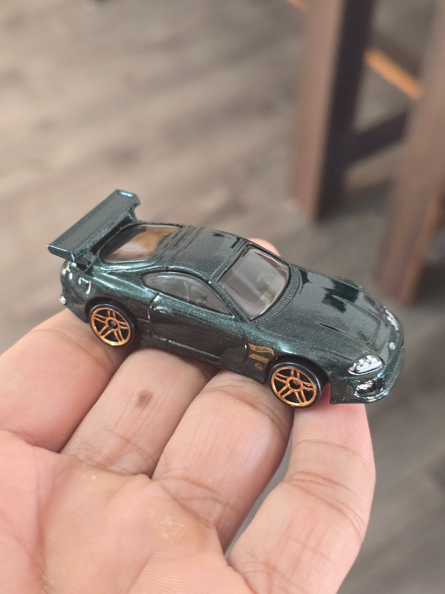 Hot Wheels Toyota Supra - Dark Green (Uncarded - New) - Kinder Logs