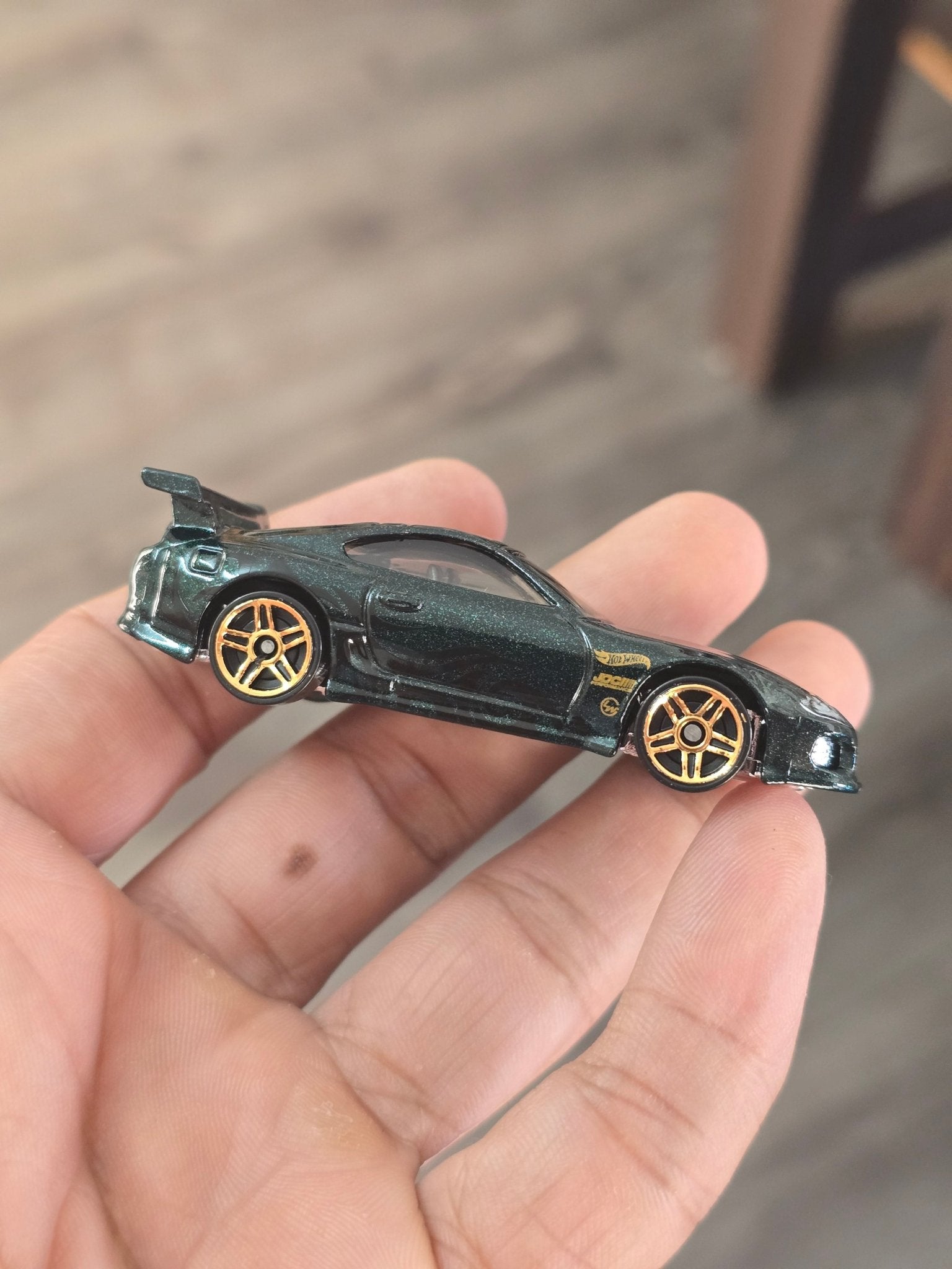 Hot Wheels Toyota Supra - Dark Green (Uncarded - New) - Kinder Logs