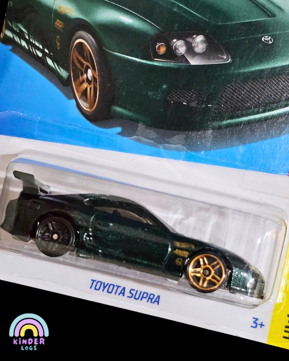 Hot Wheels Toyota Supra - Green (Wheel Error Car) - Kinder Logs