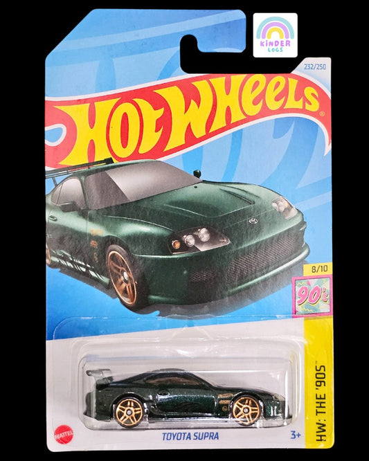 Hot Wheels Toyota Supra - Metallic Green (P Case) - Kinder Logs