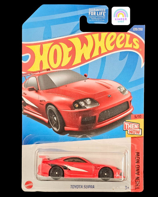 Hot Wheels Toyota Supra (Red) - Then And Now Series - Kinder Logs