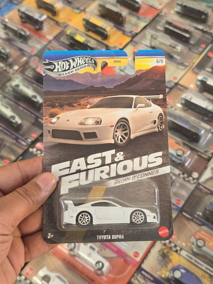 Hot Wheels Toyota Supra (White) - Fast & Furious Brian O'Conner - Kinder Logs