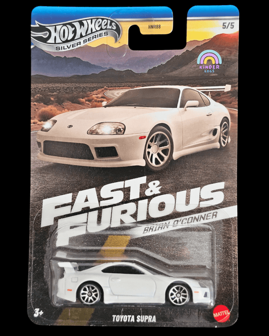 Hot Wheels Toyota Supra (White) - Fast & Furious Brian O'Conner - Kinder Logs