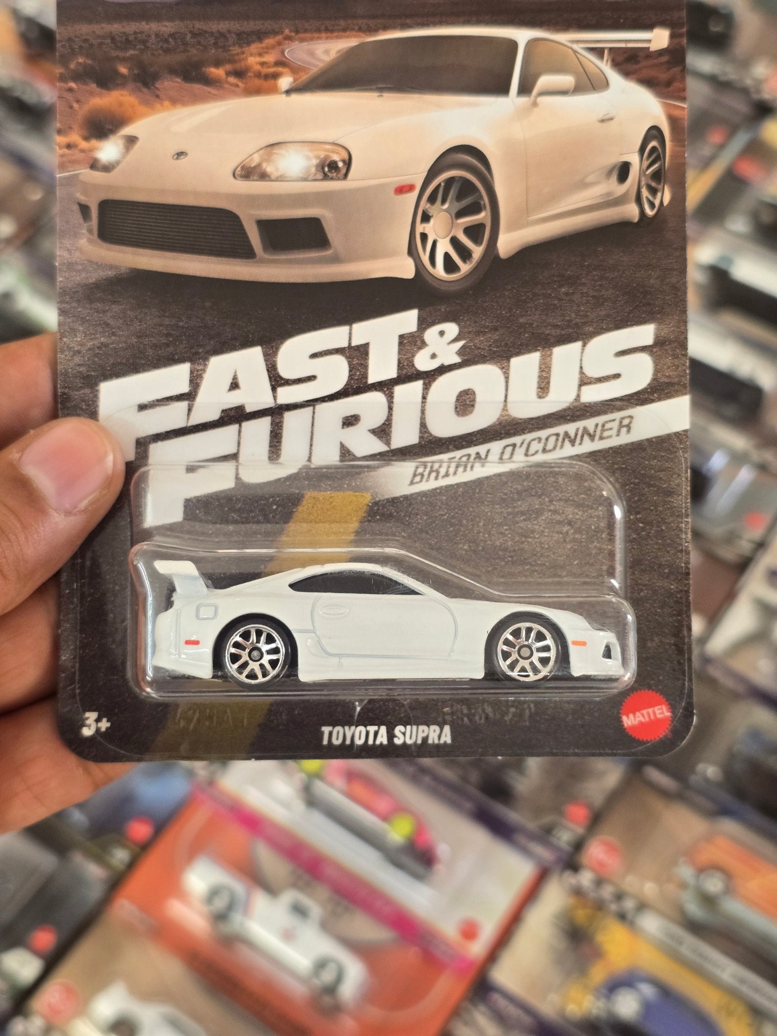 Hot Wheels Toyota Supra (White) - Fast & Furious Brian O'Conner - Kinder Logs