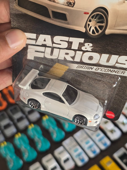 Hot Wheels Toyota Supra (White) - Fast & Furious Brian O'Conner - Kinder Logs