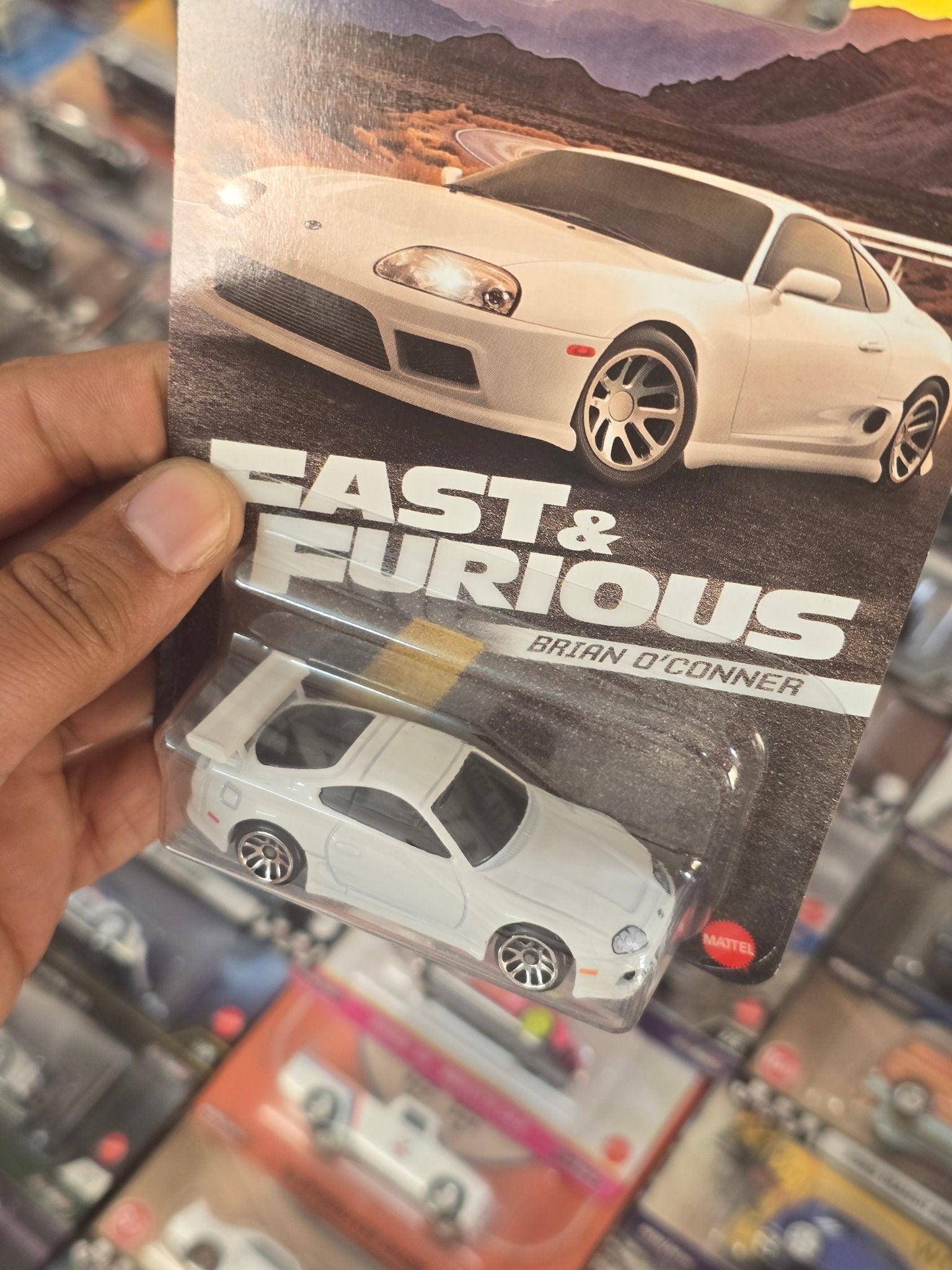 Hot Wheels Toyota Supra (White) - Fast & Furious Brian O'Conner - Kinder Logs