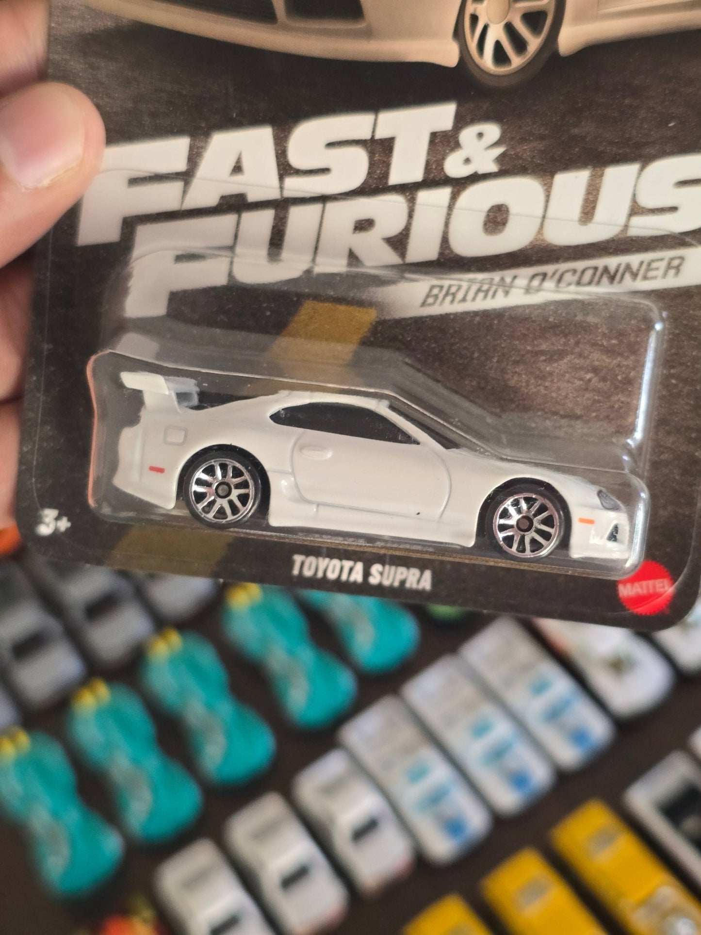 Hot Wheels Toyota Supra (White) - Fast & Furious Brian O'Conner - Kinder Logs