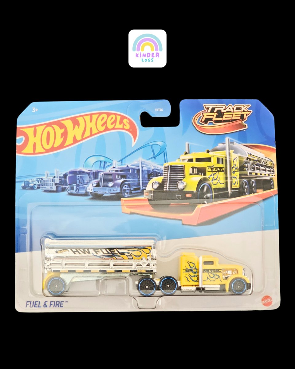 Hot Wheels Track Fleet Fuel & Fire Truck - Kinder Logs