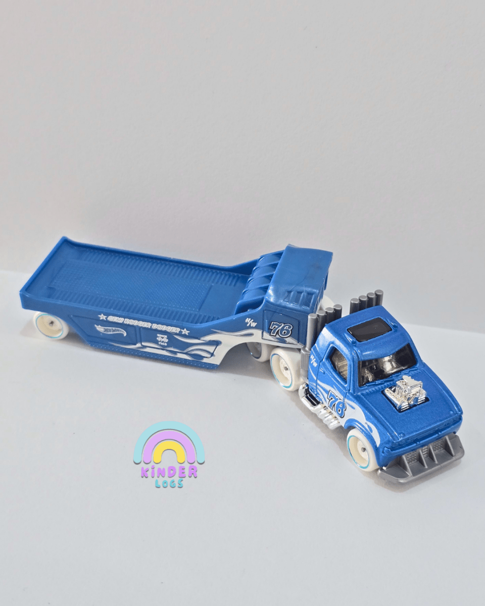 Hot Wheels Track Fleet Semi Rodger Dodger Truck (Uncarded) - Kinder Logs