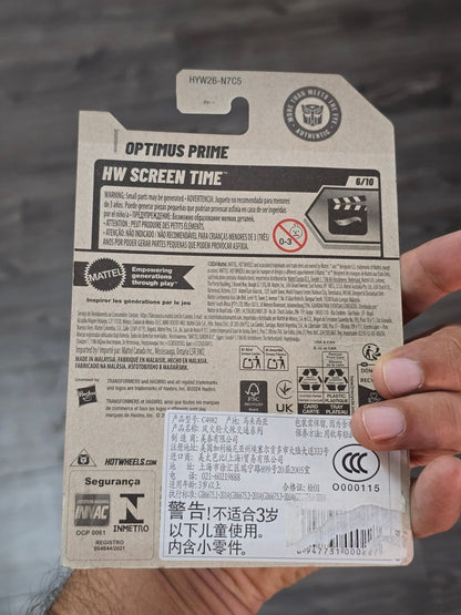 Hot Wheels Transformers Optimus Prime Truck (Imported) - Kinder Logs