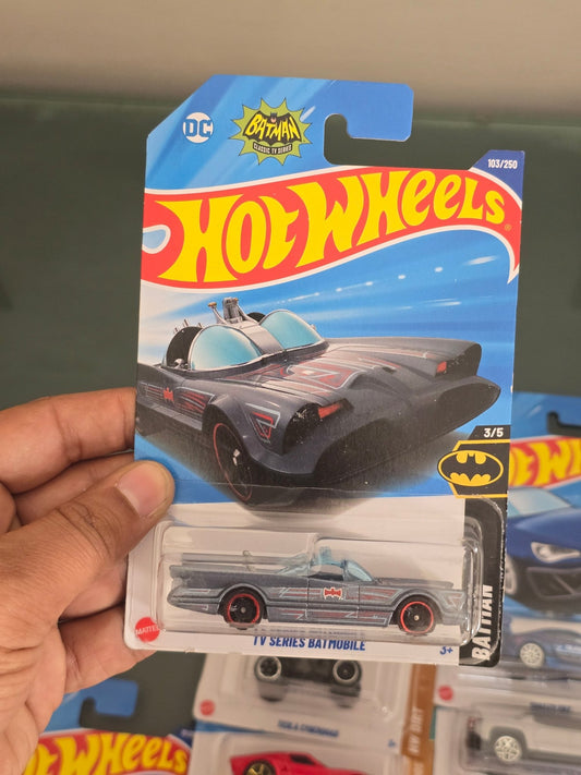 Hot Wheels TV Series Batmobile - Bluish Grey (Imported) - Kinder Logs