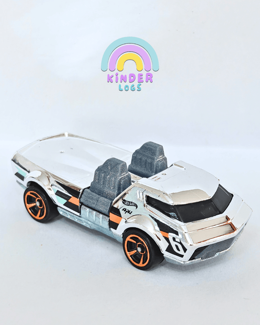 Hot Wheels Twin Dorado - Chrome Silver (Uncarded - New) - Kinder Logs