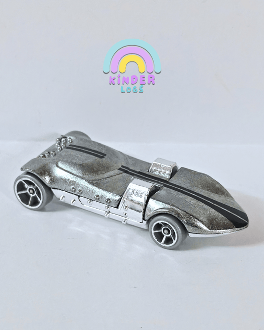 Hot Wheels Twin Mill Braille Racer - Silver (Uncarded - New) - Kinder Logs