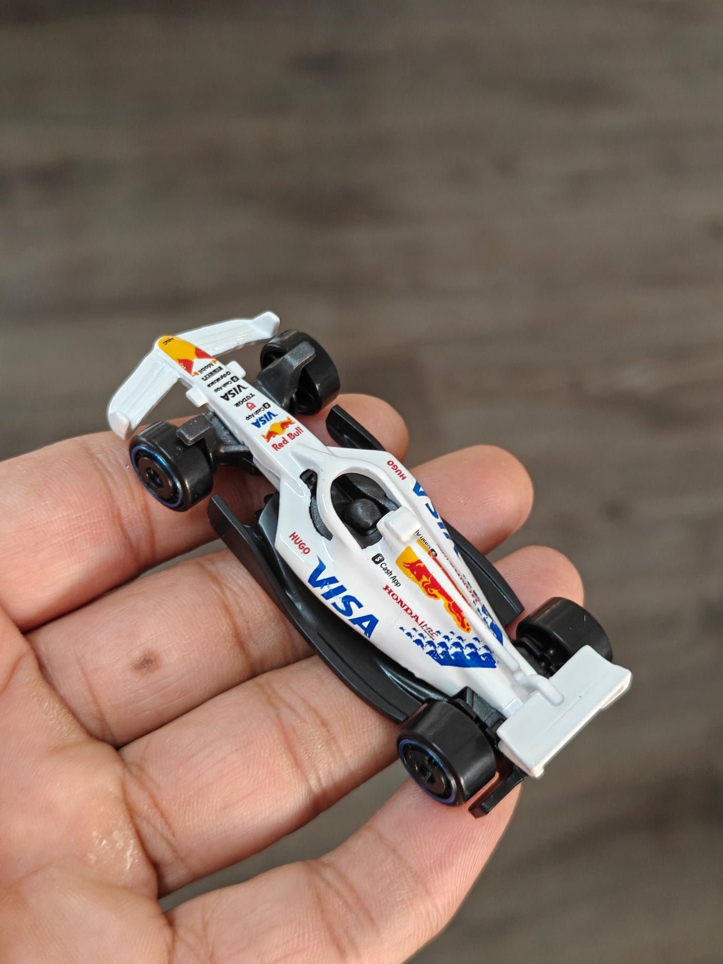 Hot Wheels VISA Cash App Racing Bulls Formula One Car (Uncarded - New) - Kinder Logs