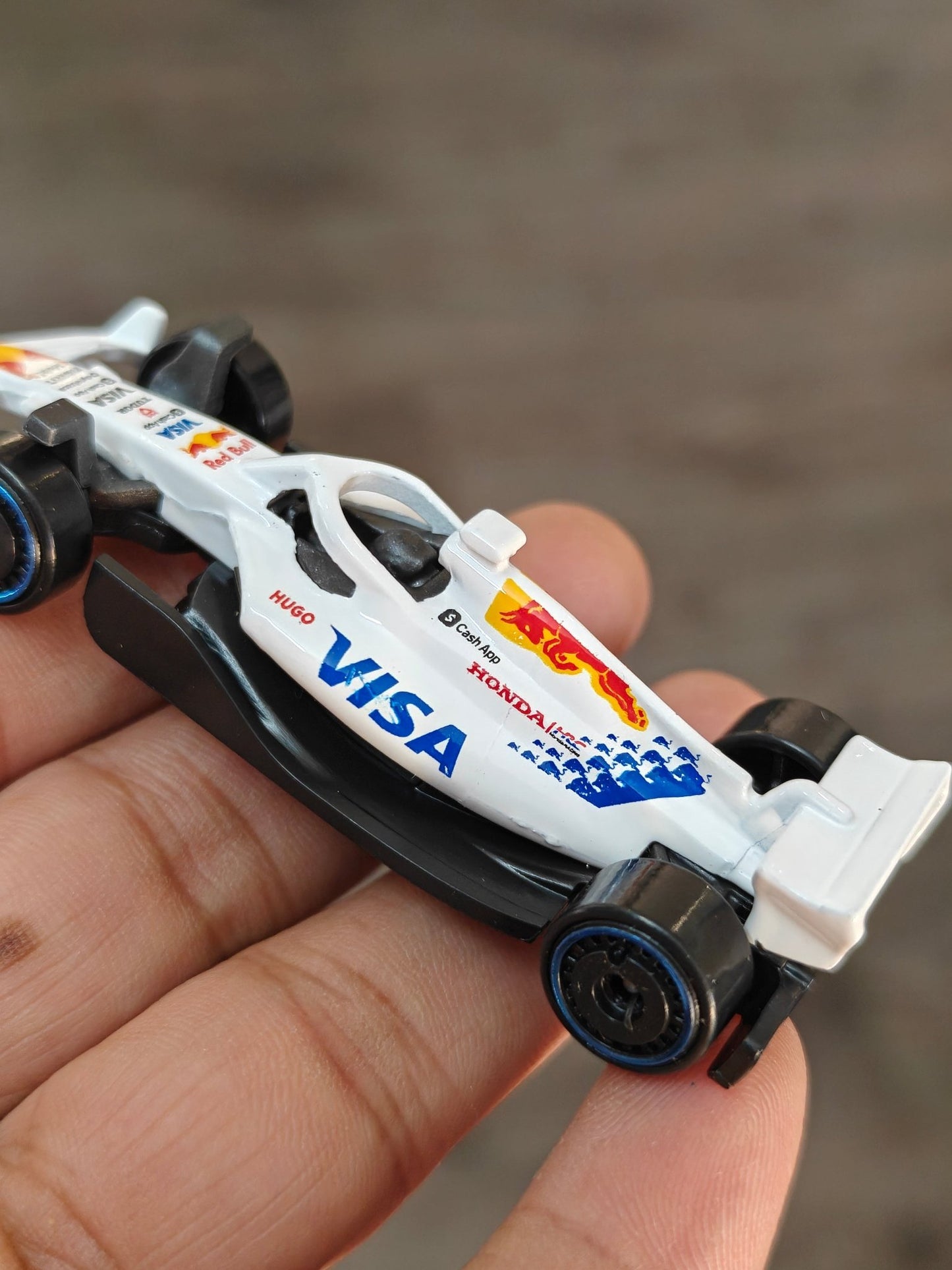 Hot Wheels VISA Cash App Racing Bulls Formula One Car (Uncarded - New) - Kinder Logs